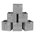 Set de 6 cutii de depozitare CURAN, 30 x 30 x 30 cm, gri