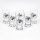 Set de 6 pahare transparente pentru shoturi cu model buchet