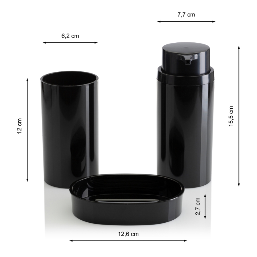 Set de baie CARMEN 5 buc. negru