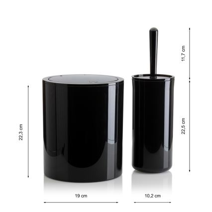 Set de baie CARMEN 5 buc. negru