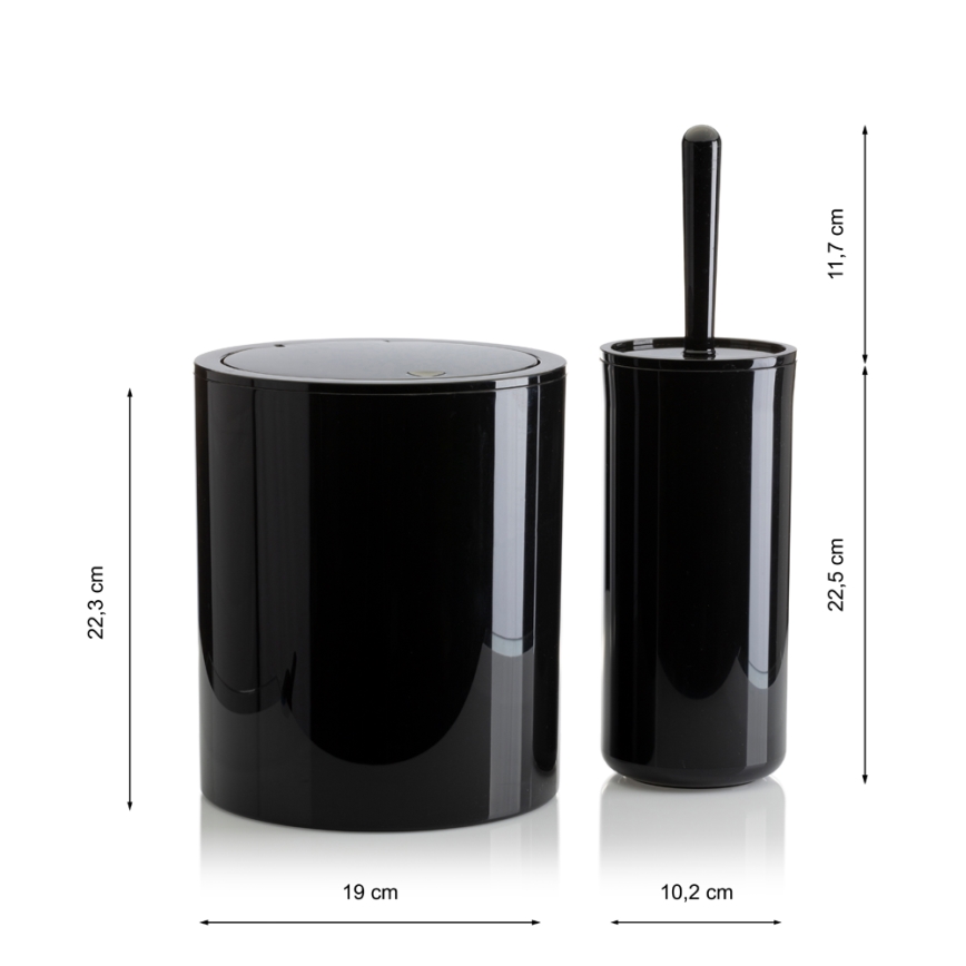 Set de baie CARMEN 5 buc. negru