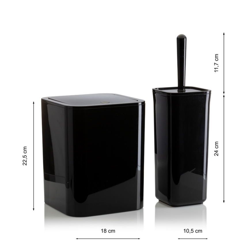 Set de baie SIERRA 5 buc. negru