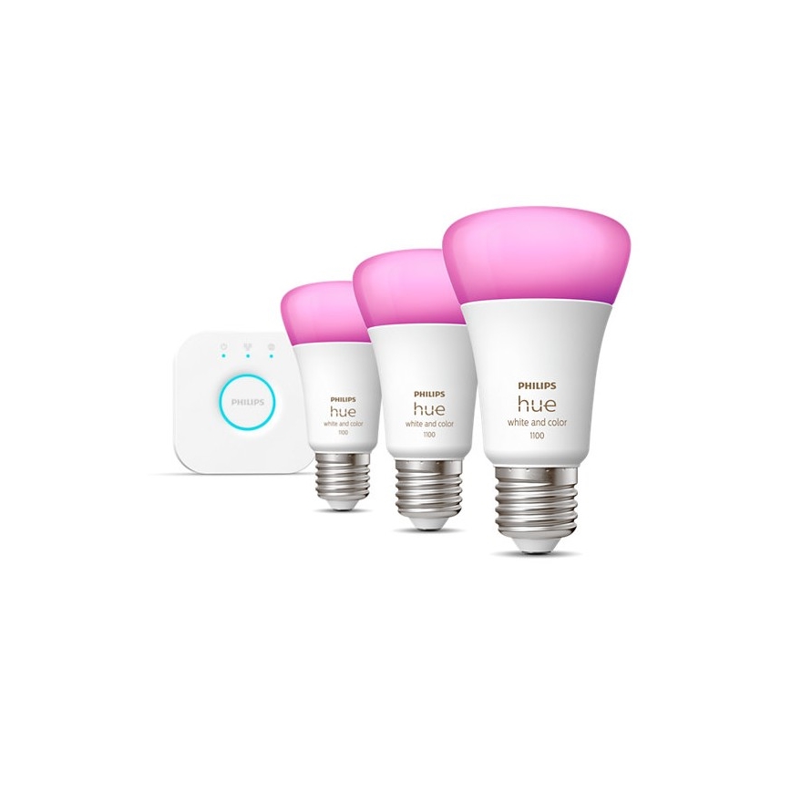 Kit de start Philips Hue WHITE AND COLOR AMBIANCE 3xE27/9W/230V 2000-6500K + Hue Bridge