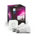 Set de bază Philips Hue WHITE AND COLOR AMBIANCE 2xE27/9W/230V 2000-6500K + dispozitiv de interconectare