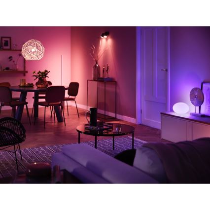 Kit de pornire Philips Hue WHITE AND COLOR AMBIANCE 2xE27/9W/230V 2200-6500K + priză inteligentă, Hue Bridge și Dimmer Switch