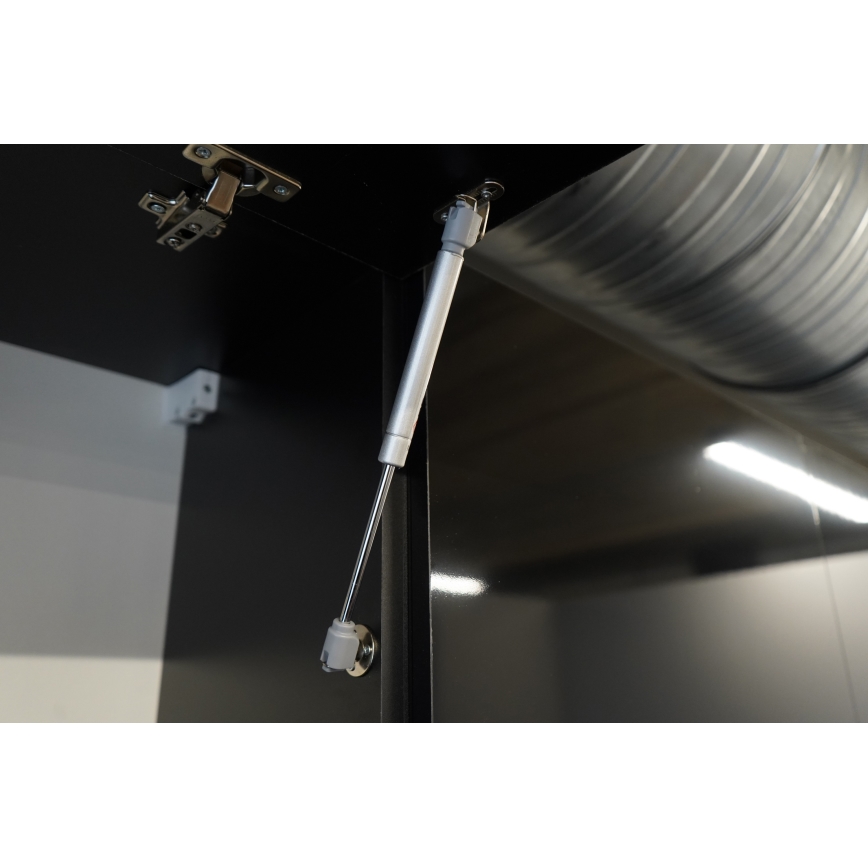 Set de bucătărie MARINA 240 cm, stejar craft / negru lucios