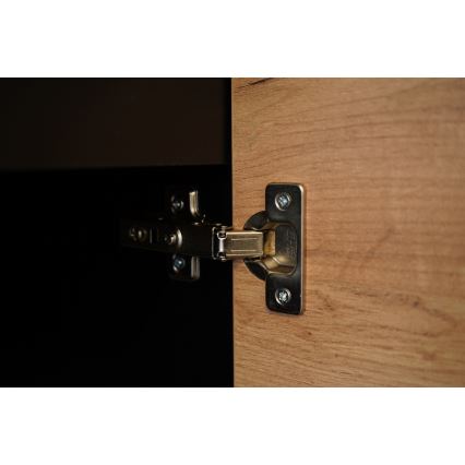 Set de bucătărie MARINA 240 cm, stejar craft / negru lucios