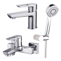 Set de cadă cu baterie + baterie de lavoar Cersanit S952-003 MILLE crom lucios