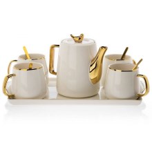Set de ceai NOAH crem/auriu