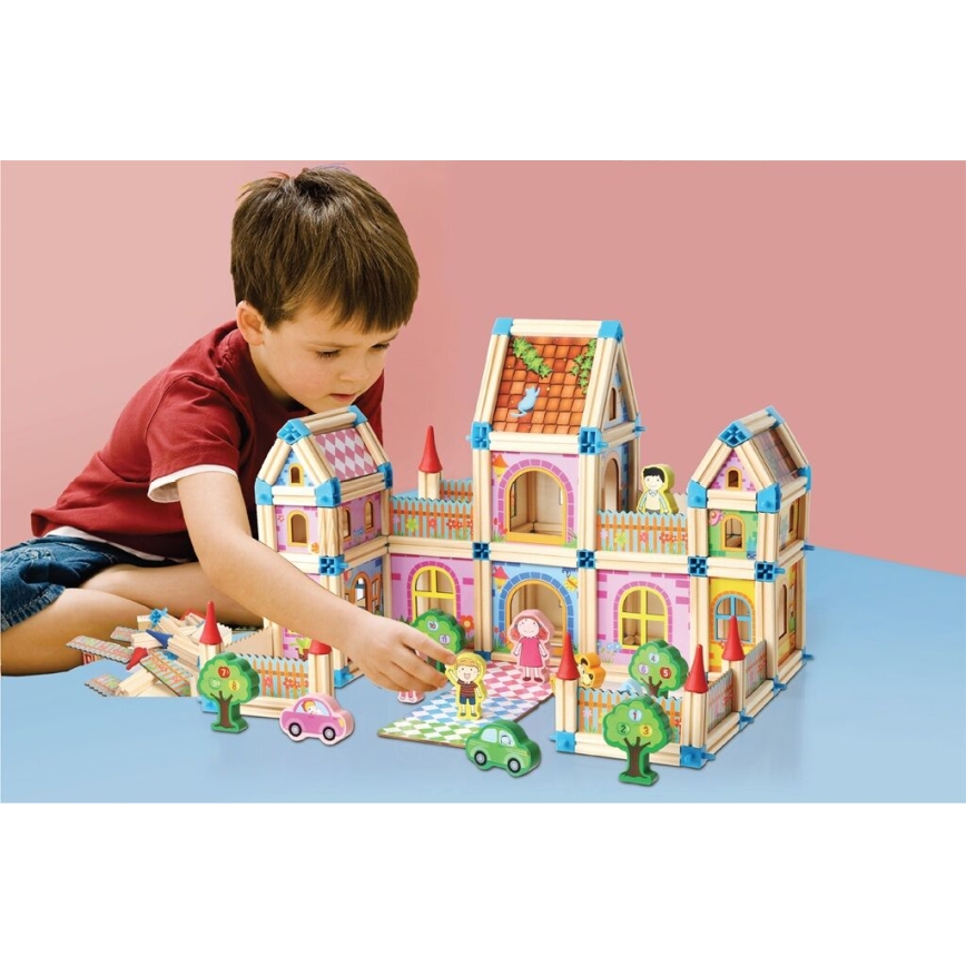 Set de construcție din lemn Castel - 2Kids Toys