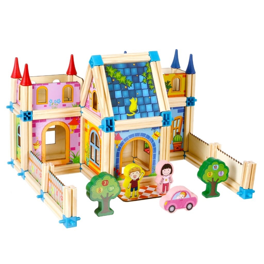 Set de construcție din lemn Castel - 2Kids Toys