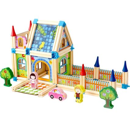 Set de construcție din lemn Castel - 2Kids Toys