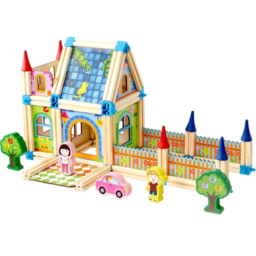 Set de construcție din lemn Castel - 2Kids Toys