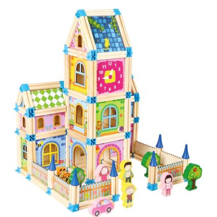 Set de construcție din lemn Castel - 2Kids Toys