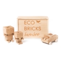 Set de construcții din lemn ECO BRICKS, 145 piese