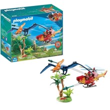 Set de construit pentru copii – elicopter cu pterodactil 39 buc. Playmobil