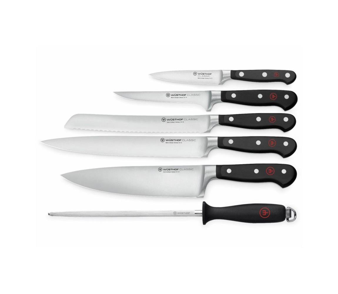 Set de cuțite de bucătărie CLASSIC 6 buc. negru Wüsthof