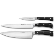 Set de cuțite de bucătărie CLASSIC IKON 3 buc. negru Wüsthof