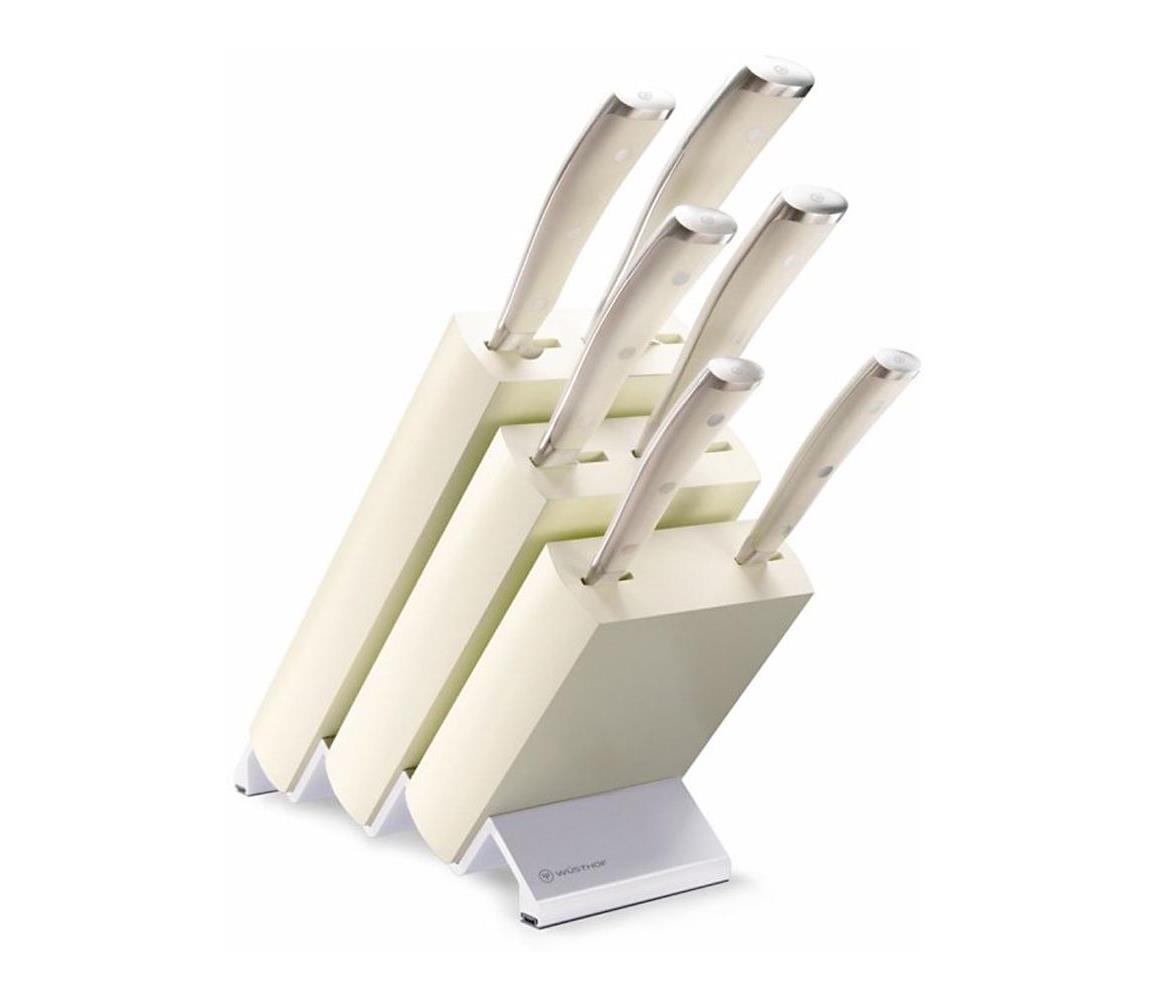 Set de cuțite de bucătărie cu suport CLASSIC IKON 7 buc. crem Wüsthof