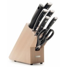 Set de cuțite de bucătărie cu suport CLASSIC IKON 8 buc. fag Wüsthof