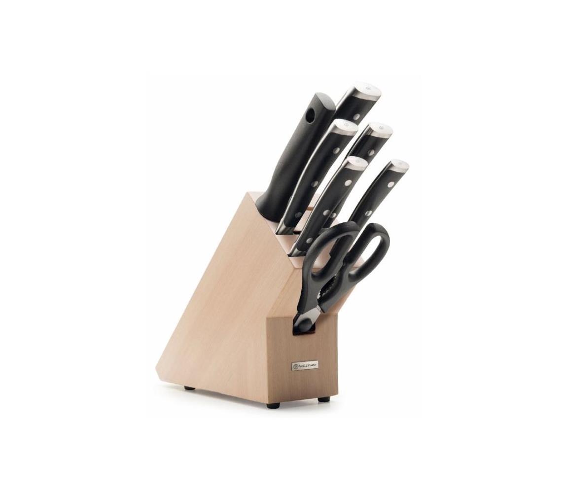 Set de cuțite de bucătărie cu suport CLASSIC IKON 8 buc. fag Wüsthof