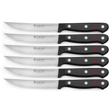 Set de cuțite de bucătărie pentru friptură GOURMET 6 buc. negru Wüsthof
