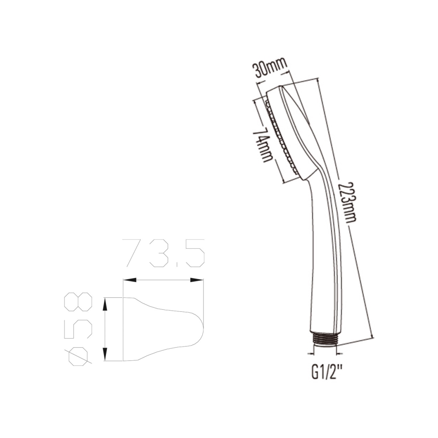 Set de duș Bruckner crom lucios