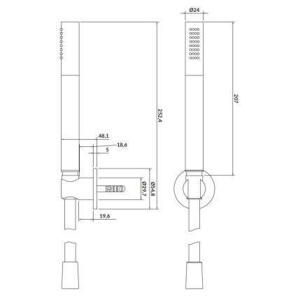 Set de duș Cersanit S951-401 CREA nichel