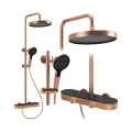 Set de duș CREO cu baterie, cupru periat - REA-P0362