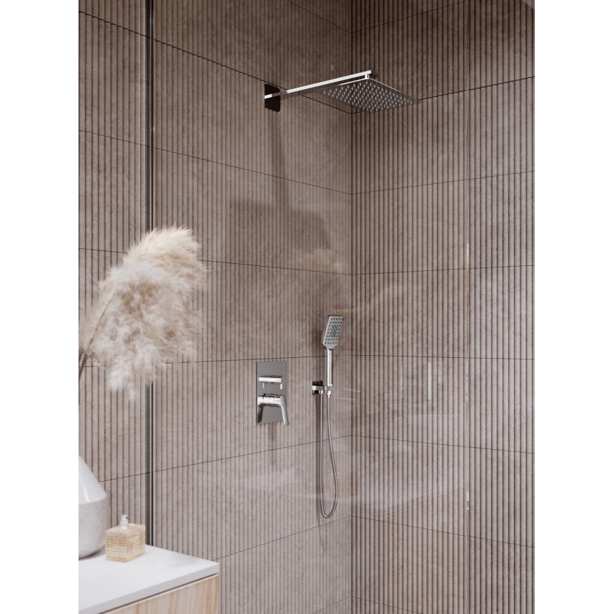 Set de duș cu baterie ascunsă Novaservis METALIA ECO crom lucios