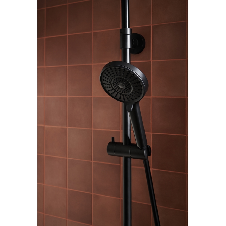 Set de duș cu baterie KFA Armatura 5556-910-81 OTAVA alamă/negru mat