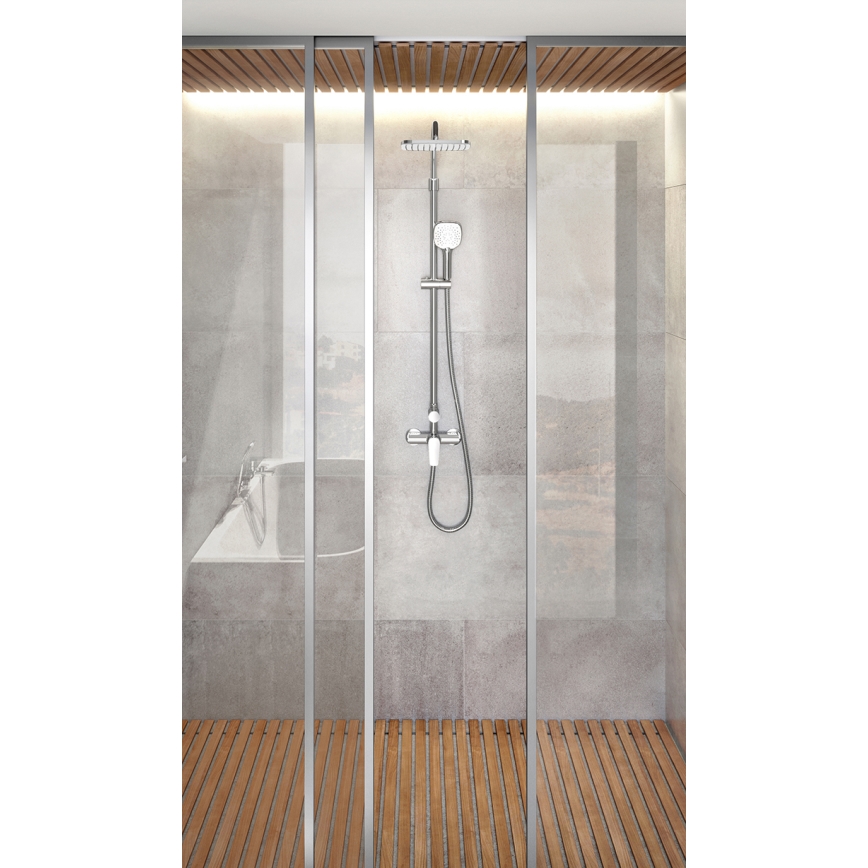 Set de duș cu baterie Novaservis METALIA ECO crom lucios