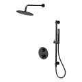 Set de duș cu baterie termostatică ascunsă Cersanit S952-033 ZEN negru