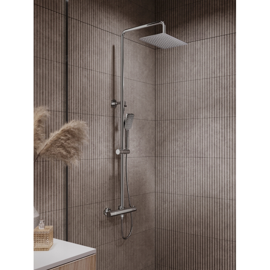 Set de duș cu baterie termostatică Novaservis METALIA ECO crom lucios