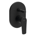 Set de duș pentru instalare ascunsă Aqualine LOTTA negru mat