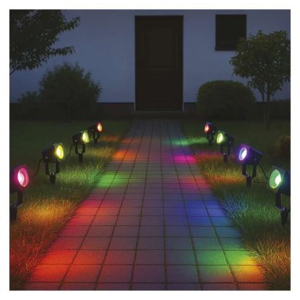 Lampă LED RGBIC reglabilă de exterior GoSmart - extensie LED/1,5W/12V 3000-6500K IP65 Wi-Fi Tuya