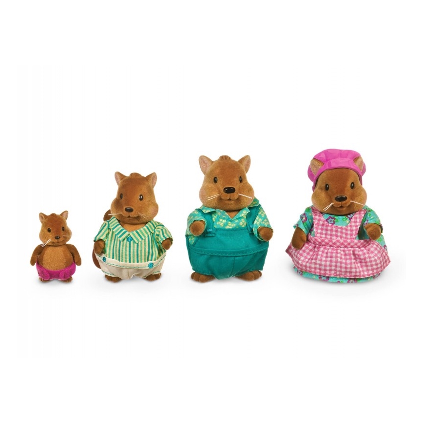 Set de figurine Li'l Woodzeez BUSTLEBERRY familie de veverițe