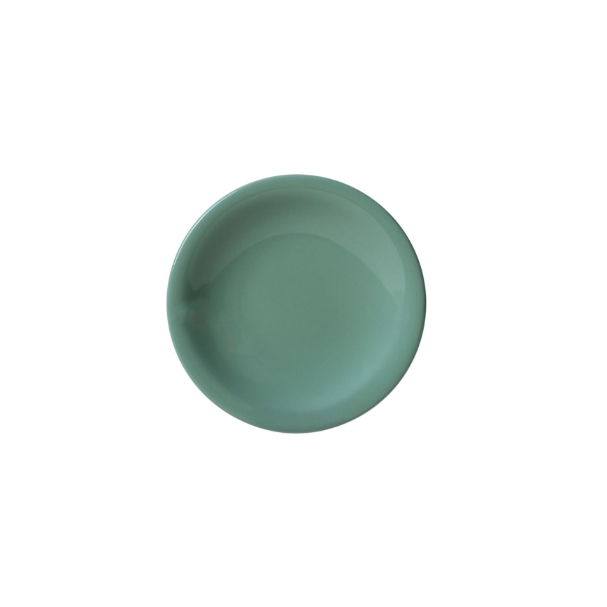 Set de masă 18 piese, ceramică, verde/alb