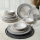 Set de masă 18 piese din ceramică, gri/crem