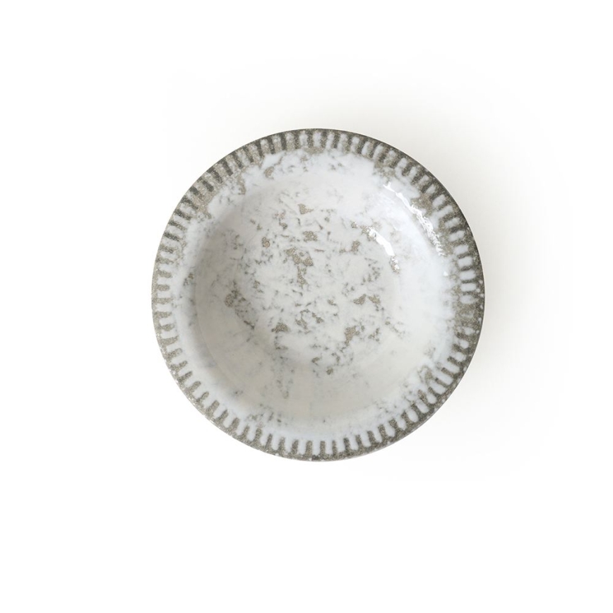 Set de masă, 18 piese, gri/ceramică