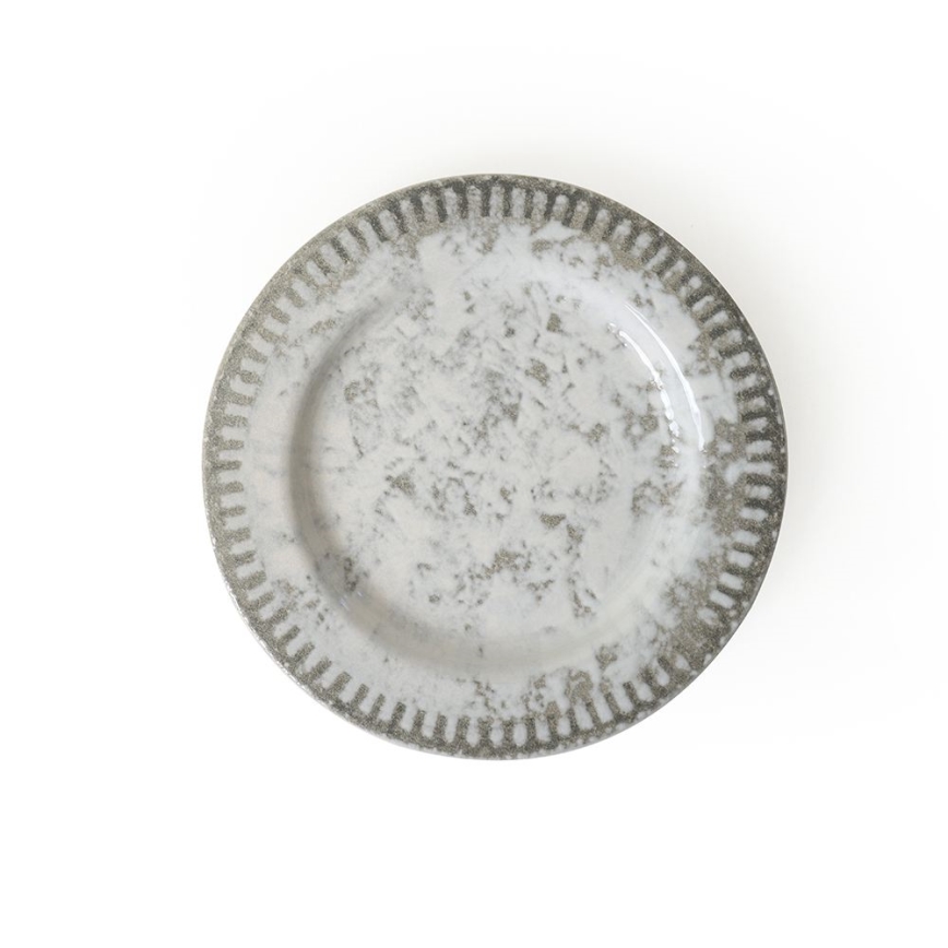 Set de masă, 18 piese, gri/ceramică