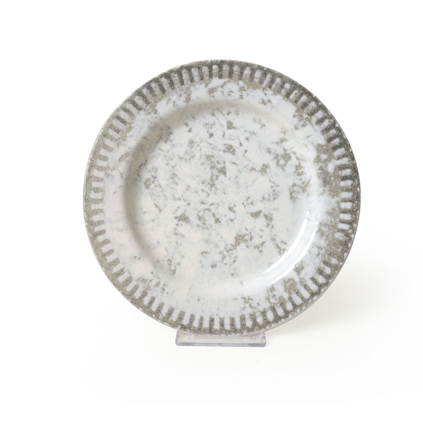 Set de masă, 18 piese, gri/ceramică