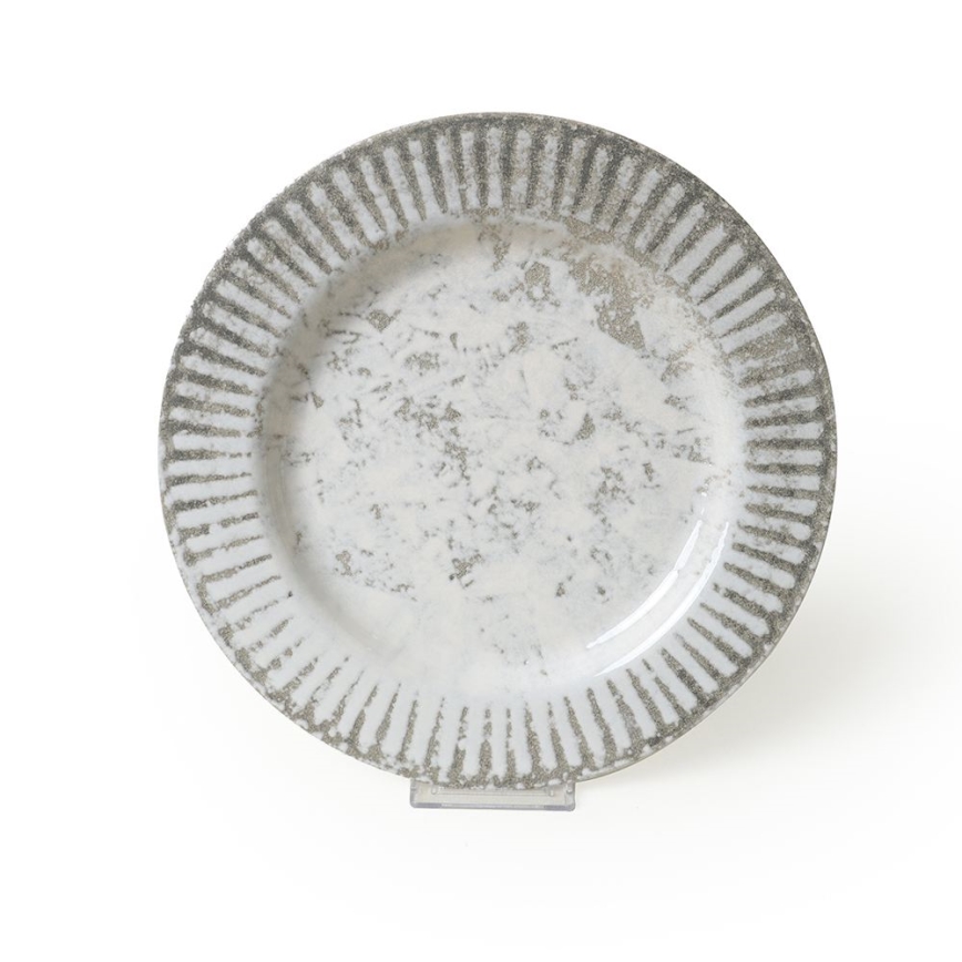 Set de masă, 18 piese, gri/ceramică