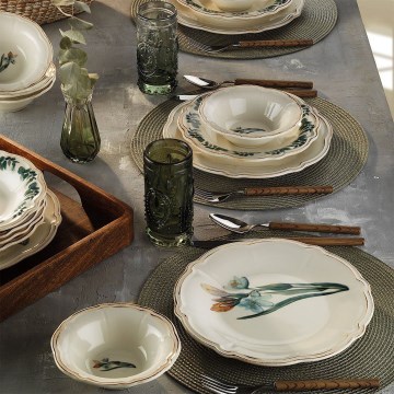 Set de masă 18 piese multicolor/porțelan