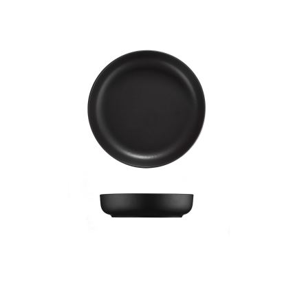 Set de masă 18 piese negru/porțelan