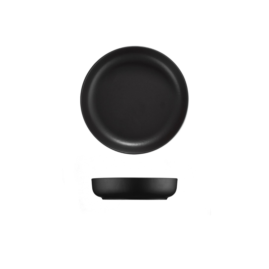 Set de masă 18 piese negru/porțelan