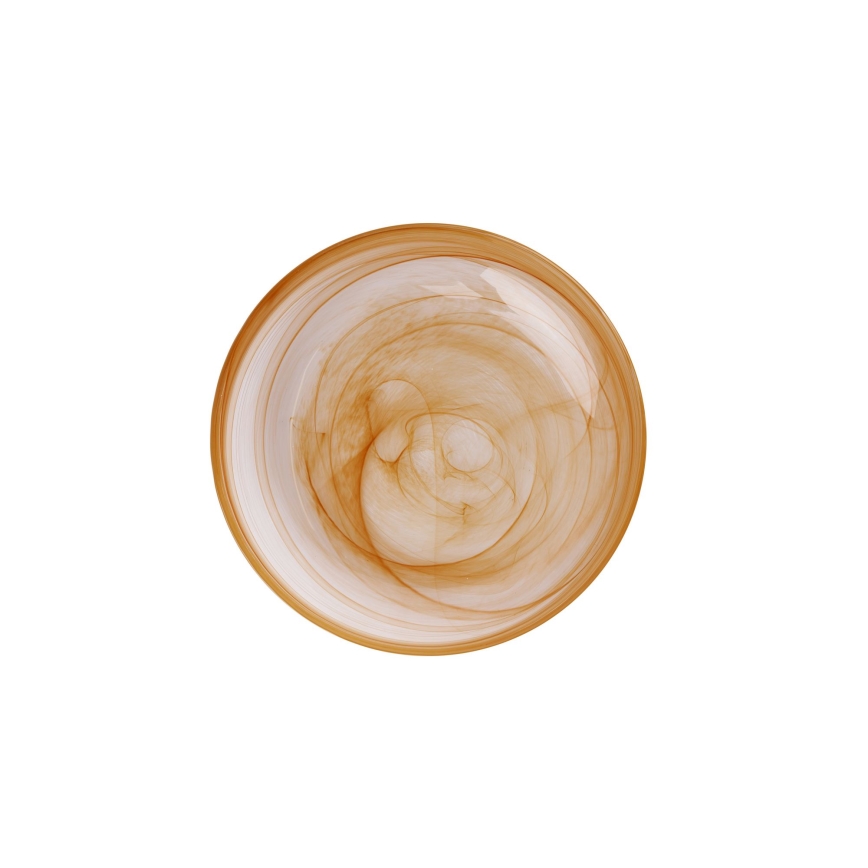 Set de masă 18 piese portocaliu/sticlă