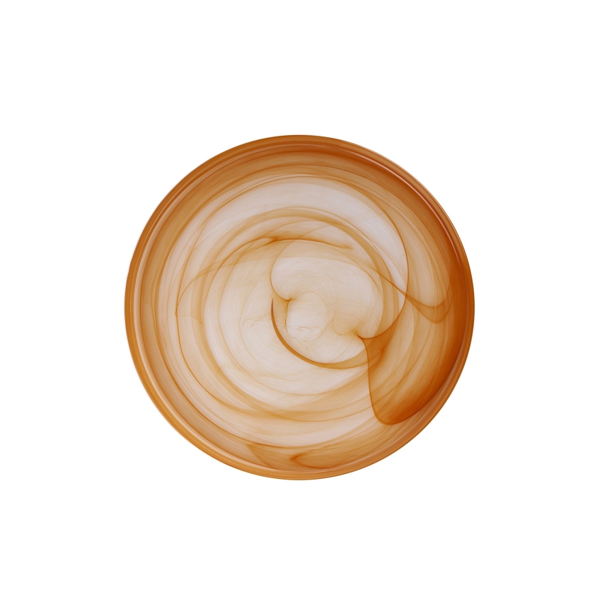 Set de masă 18 piese portocaliu/sticlă