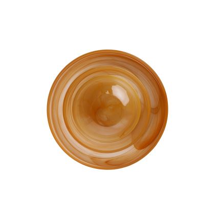 Set de masă 18 piese portocaliu/sticlă