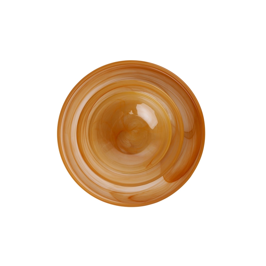 Set de masă 18 piese portocaliu/sticlă